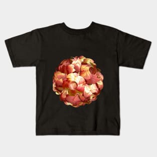 Ball of Pink Petals Kids T-Shirt